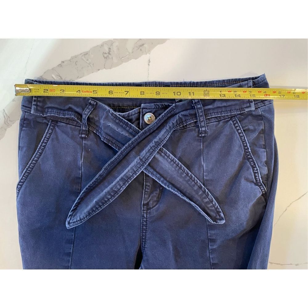 Anthropologie Nantucket Relaxed Pants Navy Tie Waist Women’s Sz 29